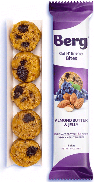 Berg Oat N' Energy Bites Almond Butter & Jelly