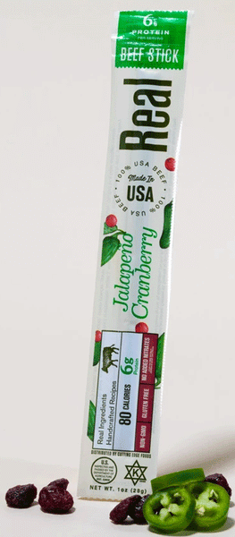 Real Snacks Beef Stick Jalapeno Cranberry