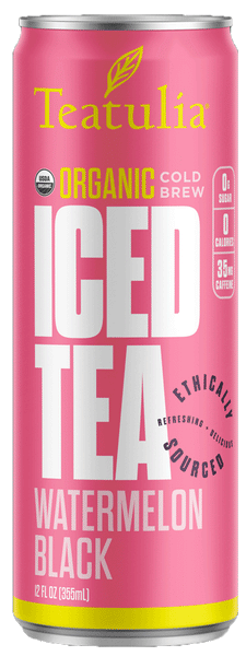 Teatulia Organic Canned Ice Tea Watermelon Black