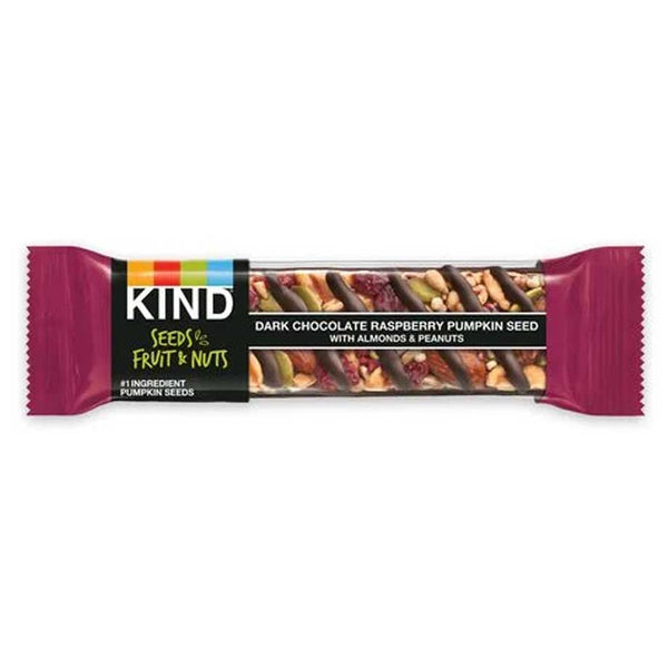 Nutty Fruity Raspberry KIND Seeds Fruit & Nuts Dark Chocolate Raspberry Pumpkin Seed