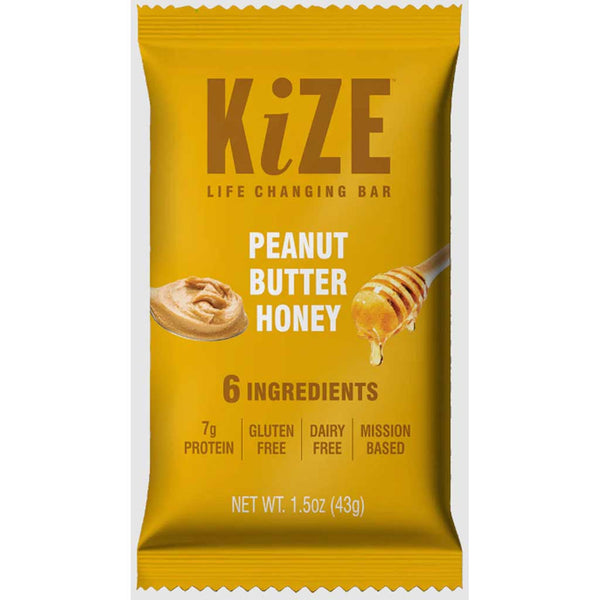 KiZE Raw Energy Bar Peanut Butter Honey