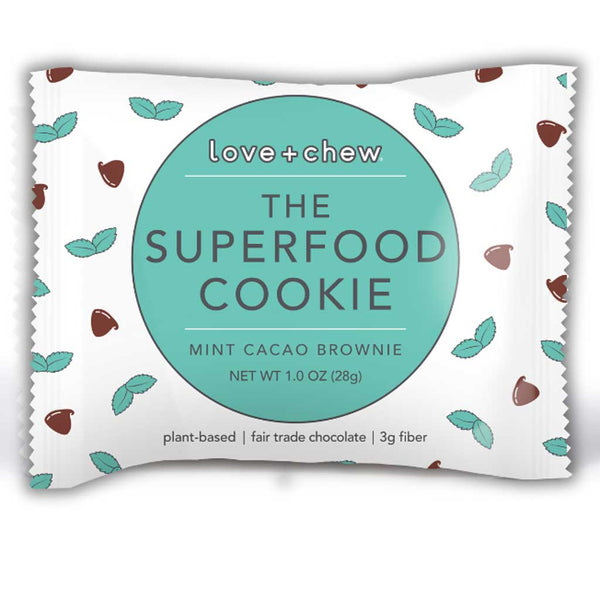 Love + Chew The Superfood Cookie Mint Cacao Brownie