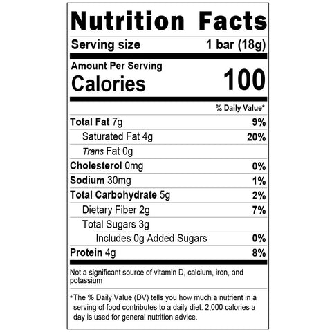 Macadamia Coconut Mammoth Bar Nutritional Facts