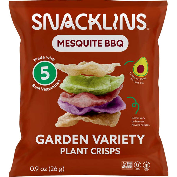 Snacklins Mesquite BBQ Garden Variety Plant Crisps
