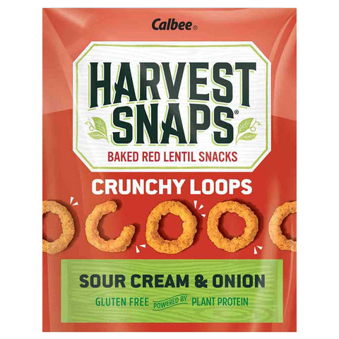 Harvest Snaps Baked Red Lentil Snacks Sour Cream & Onion Loops