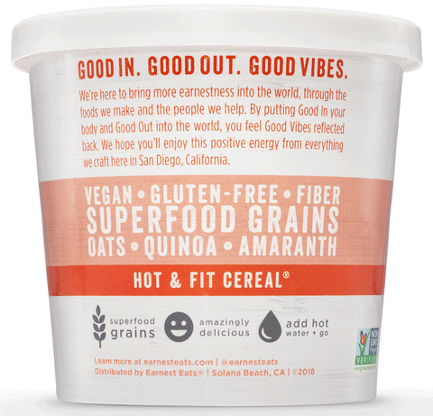 Earnest Eats Superfood Oatmeal Maple Almond Cinnamon