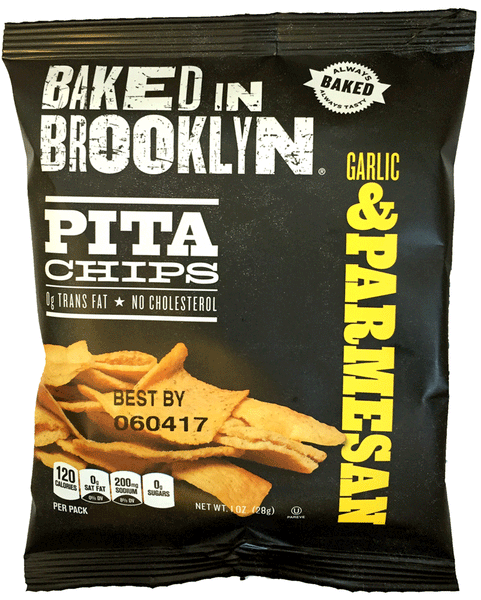 Baked in Brooklyn Pita Chips Garlic & Parmesan