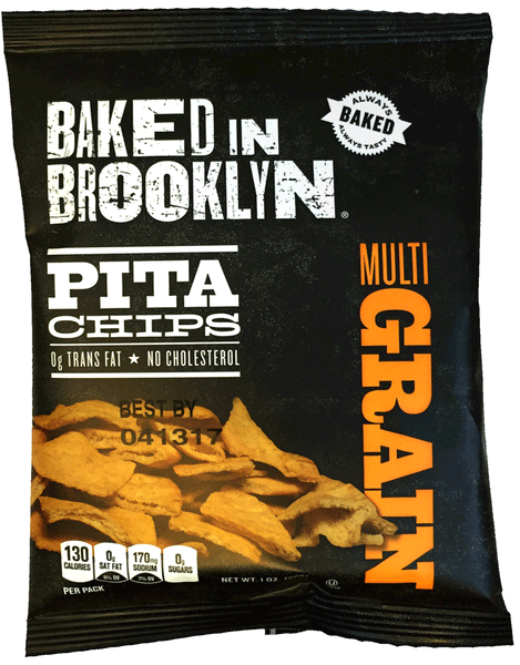Baked in Brooklyn Pita Chips Multigrain