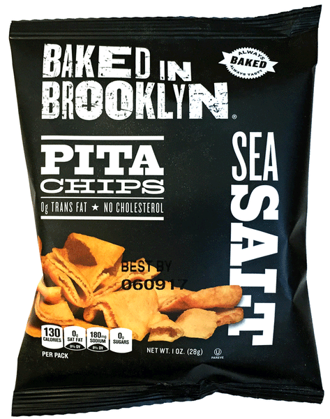 Baked in Brooklyn Pita Chips Sea Salt