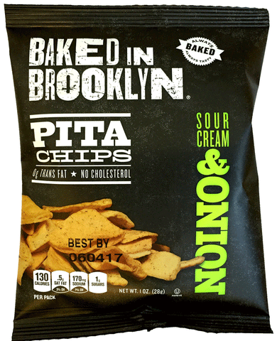Baked in Brooklyn Pita Chips Sour Cream & Onion