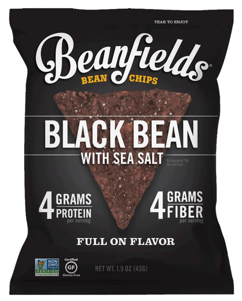 Beanfields Black Bean with Salt Bean Chips