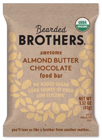 Bearded Brother Awesome Almond Butter Chocolate Food Bar