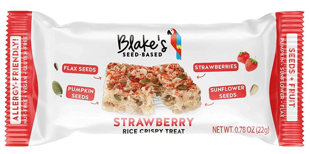 Blakes Seed Based Bar Strawberry Rice Treats Crispy 4.68 oz (Pack