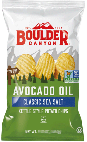 Boulder Canyon Avocado Oil Classic Sea Salt Kettle Cooked Chips