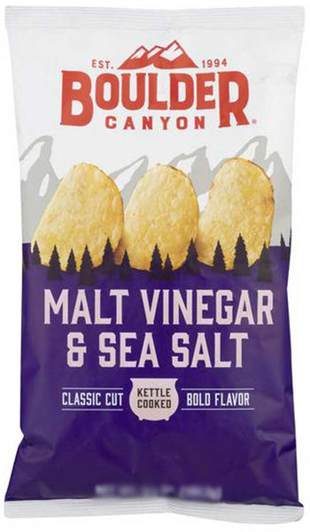 Boulder Canyon Malt Vinegar & Sea Salt Kettle Cooked Chips