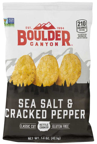 Boulder Canyon Sea Salt & Cracked Pepper Kettle Cooked Potato Chips