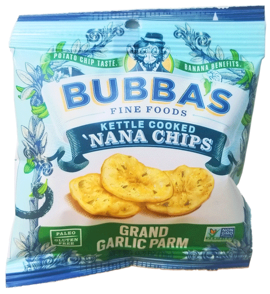 Bubba's Kettle Cooked 'Nana Chips Grand Garlic Parm