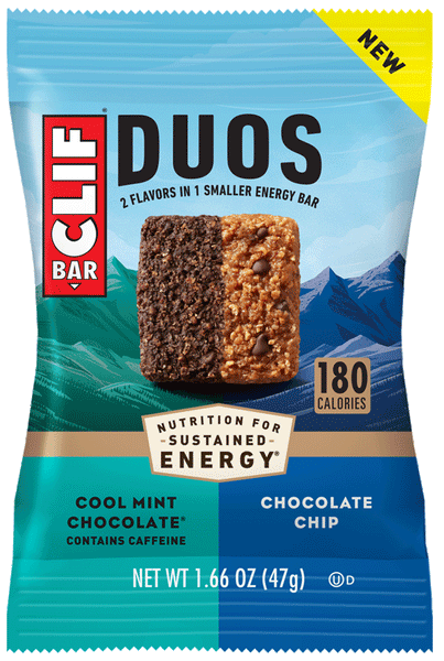 Clif Bar Duos Cool Mint Chocolate & Chocolate Chip
