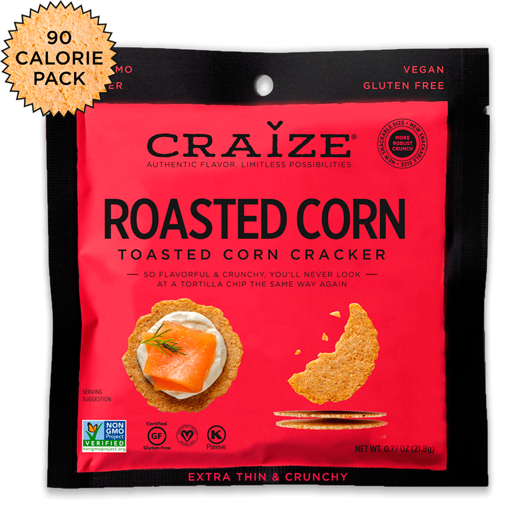 Craize Roasted Corn Toasted Corn Cracker Eating Well and Working Hard
