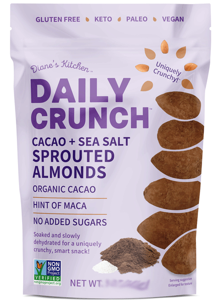 Daily Crunch Sprouted Almonds Cacao and Sea Salt