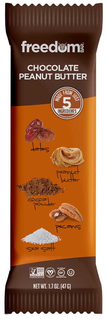 Freedom Snack Freedom Bar Chocolate Peanut Butter is a Work Snack Worth Eating