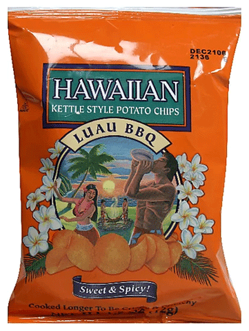 Hawaiian Brand Kettle Chips Luau BBQ