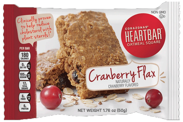 Heartbar Cranberry Flax Oatmeal Square