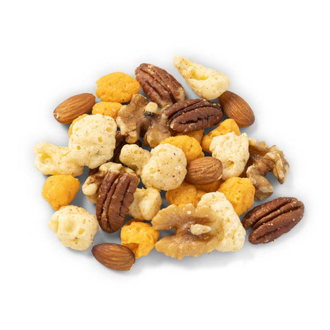 MOR Snacks Hughson Cheddar Pecan Almond PepperJack