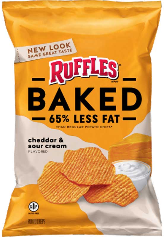 Lay's Ruffles Oven Baked Cheddar & Sour Cream Textured ...