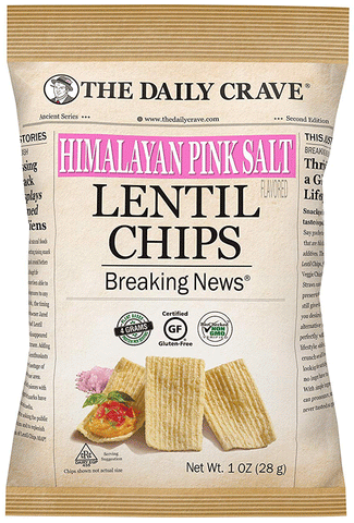 The Daily Crave Lentil Chips Himalayan Pink Salt