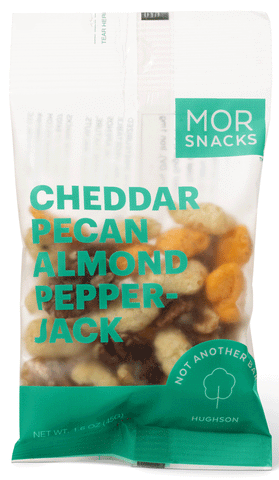 MOR Snacks Hughson Cheddar Pecan Almond PepperJack