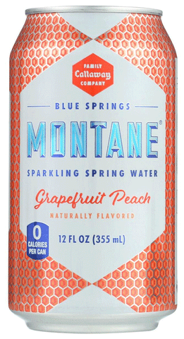 Montane Sparkling Spring Water Grapefruit Peach