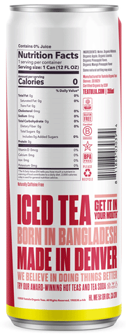 Teatulia Organic Canned Ice Tea Hibiscus Fusion