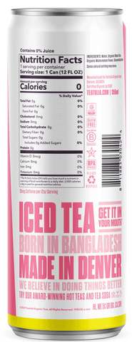 Teatulia Organic Canned Ice Tea Watermelon Black