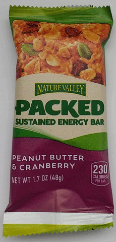 Nature Valley Packed Sustained Energy Bar Peanut Butter & Cranberry