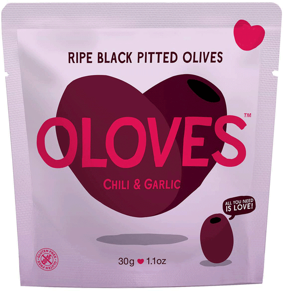 Oloves Chili & Garlic Black Olives