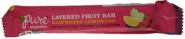 Pure Organic Layered Fruit Bar Raspberry Lemonade