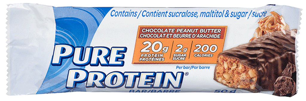 Pure Protein Bar Chocolate Peanut Butter is a Great Source of Protein