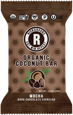 Rickaroons Organic Coconut Bar Mocha Dark Chocolate Espresso