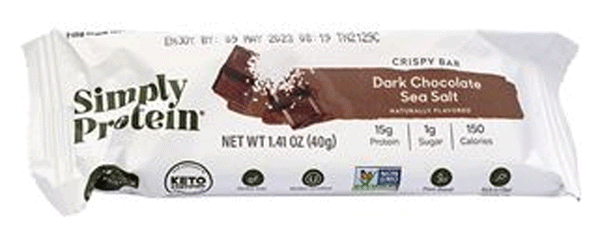 Simply Protein Dark Chocolate Sea Salt Crispy Bar