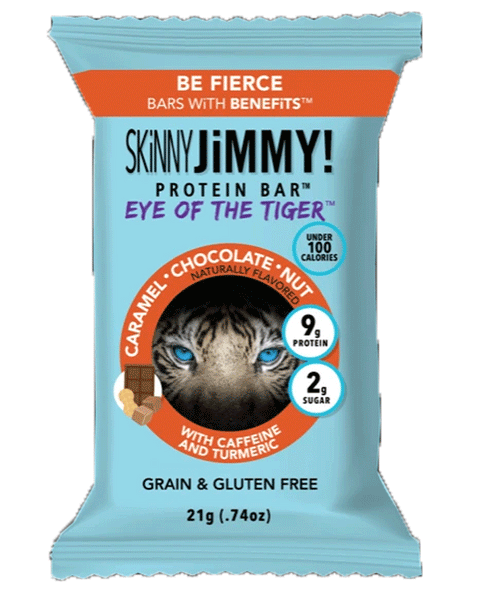 Jimmy Bar Skinny Eye of the Tiger Caramel Chocolate Peanut