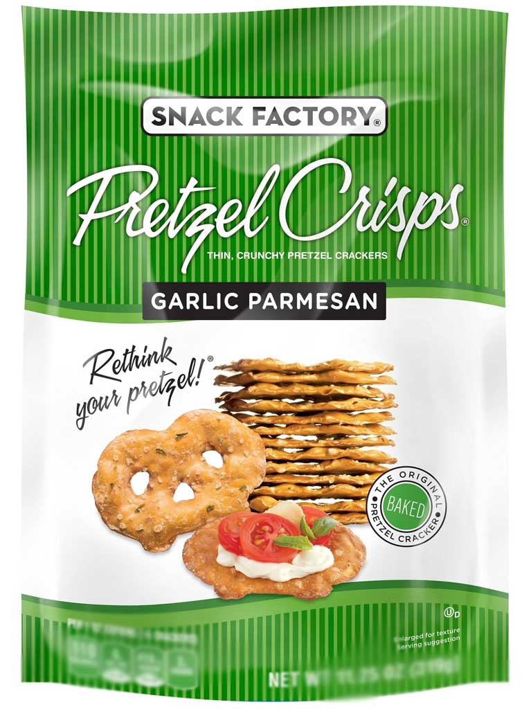 Snack Factory Garlic Parmesan Pretzel Crisps Add Pep to the Office