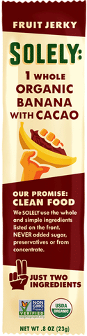 Solely Organic Banana with Cacao Fruit Jerky