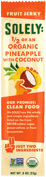 Solely Organic Pineapple with Coconut Fruit Jerky