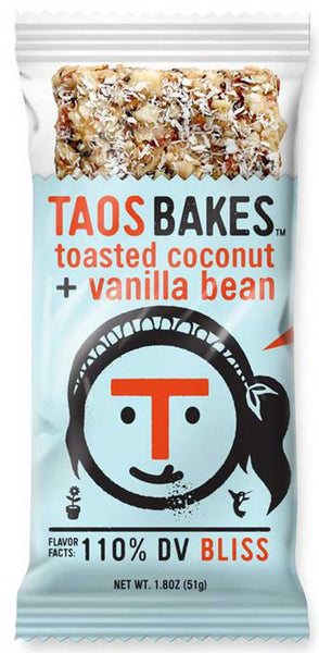 Taos Bakes Toasted Coconut + Vanilla Bean Bar