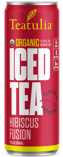 Teatulia Organic Canned Ice Tea Hibiscus Fusion