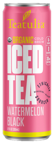 Teatulia Organic Canned Ice Tea Watermelon Black