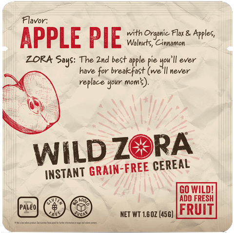Wild Zora Instant Grain-Free Hot Cereal Apple Pie