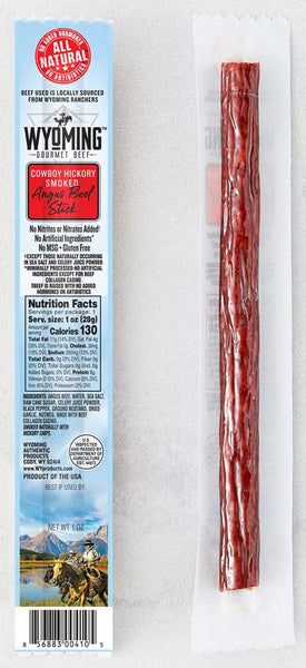 Wyoming Gourmet Cowboy Hickory Smoked Angus Beef Stick