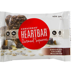 Heartbar Chocolate Coconut Macaroon Oatmeal Square